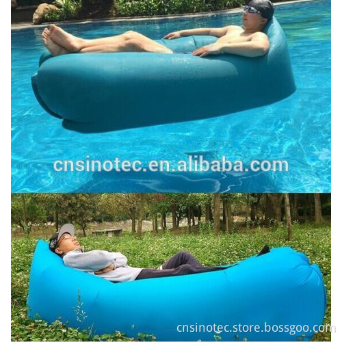 China Factory Wholesale outdoor Inflatable Air Lounger bed with Carry Bag